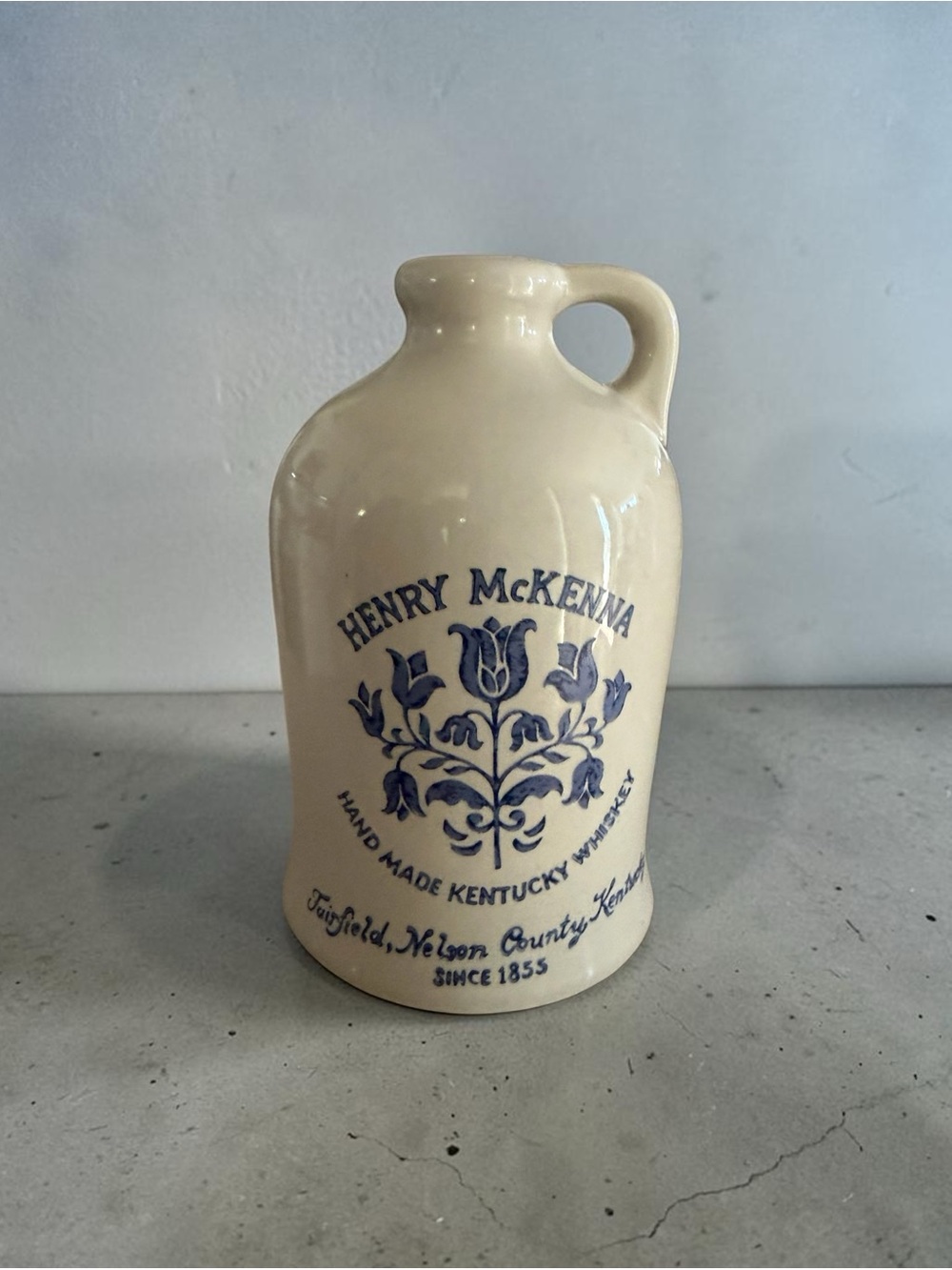 Vintage Henry McKenna Kentucky Whiskey Stoneware Jug
